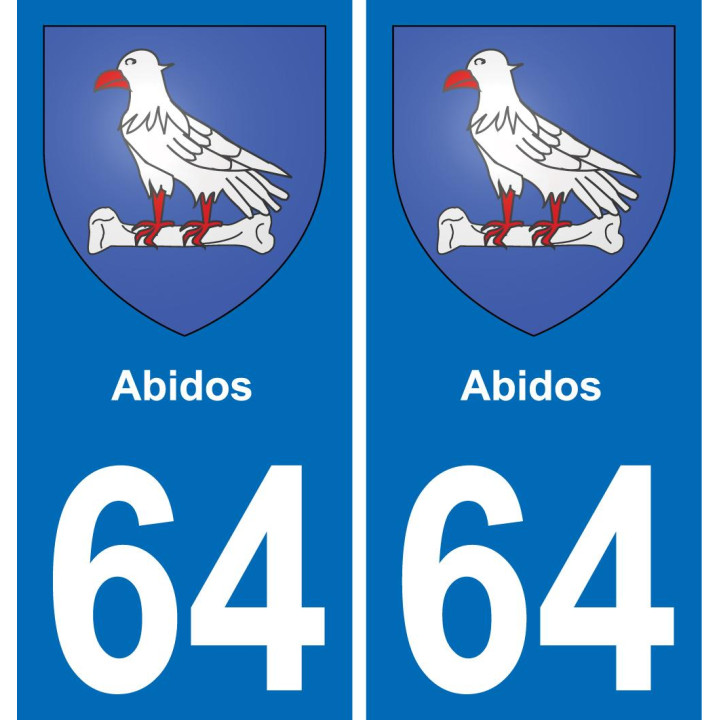 64 Abidos coat of arms sticker plate stickers city
