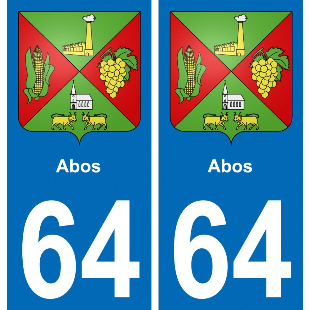 64 Abos stemma adesivo piastra adesivi città