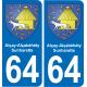 64 Alçay-Alçabéhéty-Sunharette blason autocollant plaque stickers ville