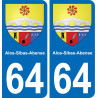 64 Alos-Sibas-Abense blason autocollant plaque stickers ville