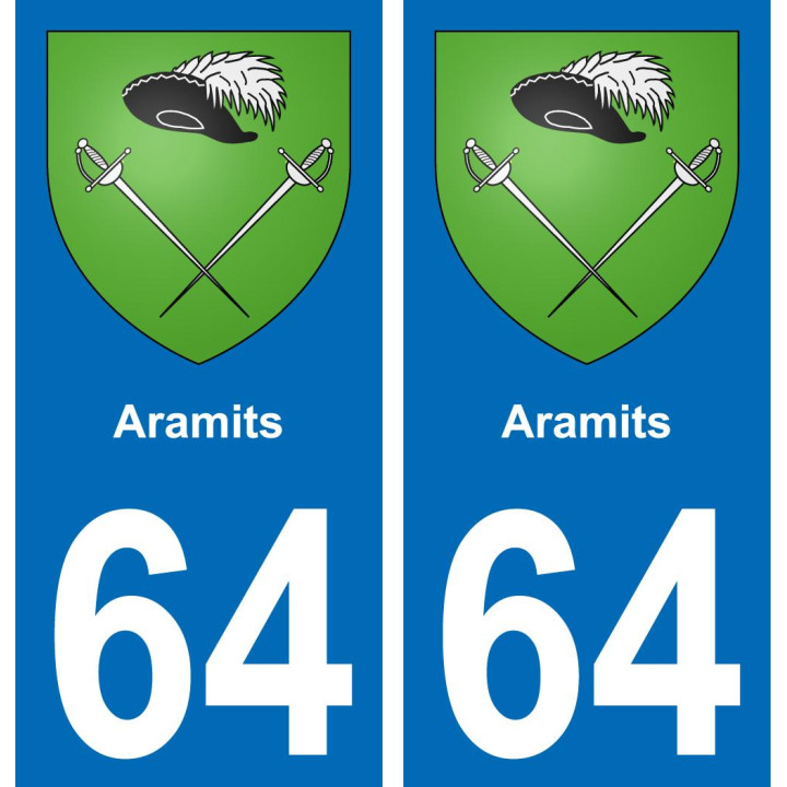 64 Aramits wappen aufkleber typenschild aufkleber stadt