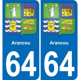 64 Arancou wappen aufkleber typenschild aufkleber stadt