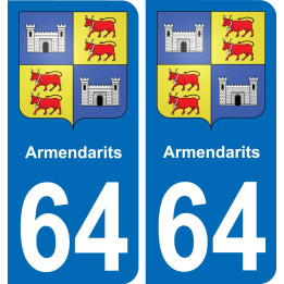 64 Armendarits wappen aufkleber typenschild aufkleber stadt