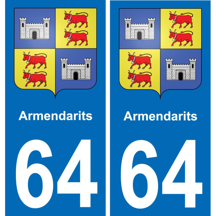 64 Armendarits wappen aufkleber typenschild aufkleber stadt