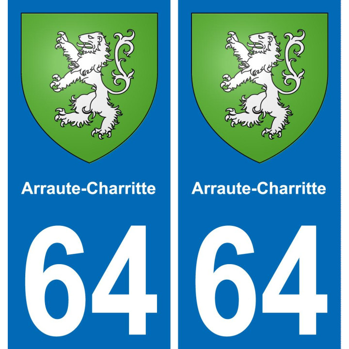 64 Arraute-Charritte blason autocollant plaque stickers ville