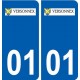 01 Versonnex logo ville autocollant plaque sticker