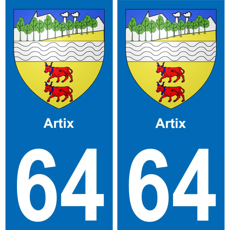 64 Artix wappen aufkleber typenschild aufkleber stadt