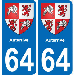 64 Auterrive blason autocollant plaque stickers ville