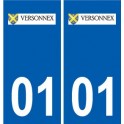 01 Versonnex logo ville autocollant plaque sticker