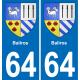 64 Baliros coat of arms sticker plate stickers city