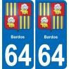 64 Bardos stemma adesivo piastra adesivi città