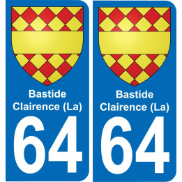 64 Bastide-Clairence (La) blason autocollant plaque stickers ville