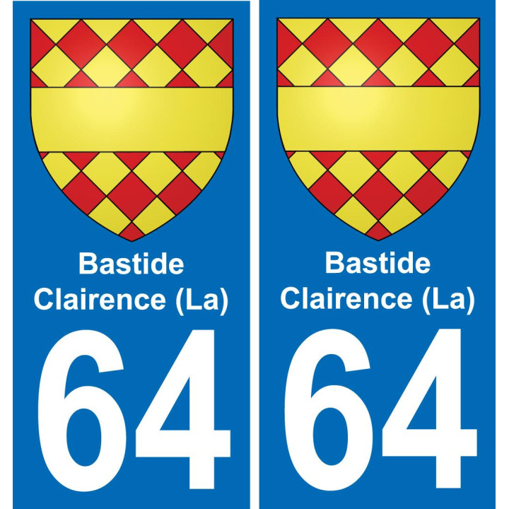 64 Bastide-Clairence (La) blason autocollant plaque stickers ville