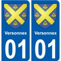 01 Versonnex ville autocollant plaque sticker