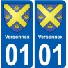 01 Versonnex ville autocollant plaque sticker