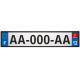 Lot de 4 autocollants bleu 12 AVEYRON Occitanie - F Europe nouvelles régions immatriculation auto sticker