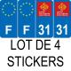 64 Pau sticker plate registration city