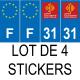 64 Pau sticker plate registration city