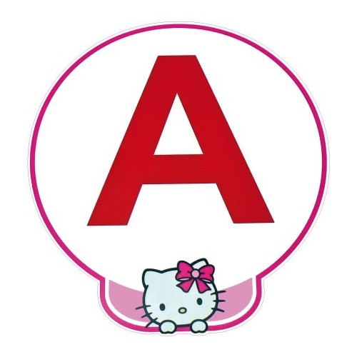 A jeune conducteur apprenti autocollant adhésif Hello Kitty