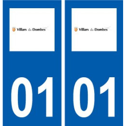 01 Villars-les-Dombes logo ville autocollant plaque sticker