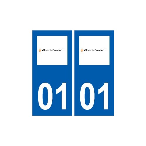01 Villars-les-Dombes logo ville autocollant plaque sticker
