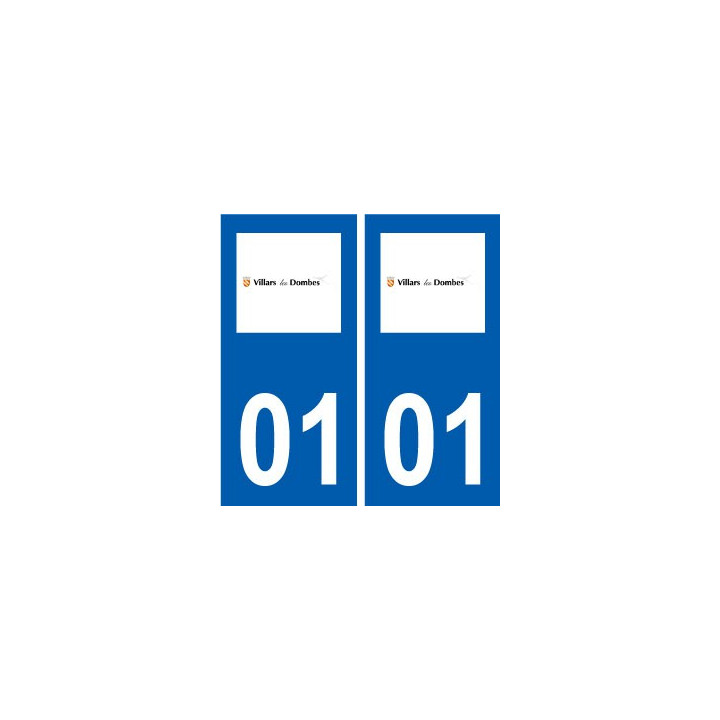 01 Villars-les-Dombes logo ville autocollant plaque sticker