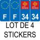 64 Pau adesivo piastra di registrazione city