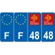 64 Pau sticker plate registration city