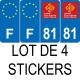 64 Pau sticker plate registration city