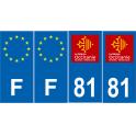 64 Pau-aufkleber plakette ez stadt