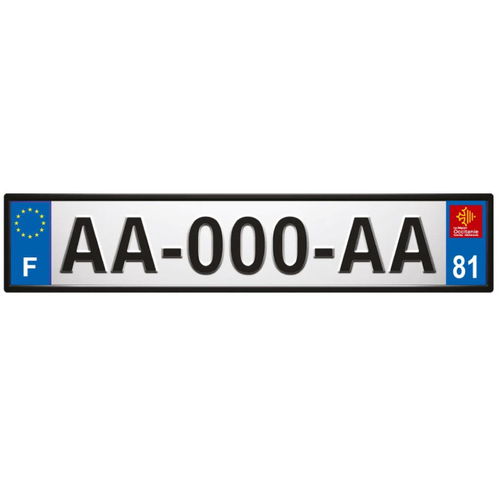 64 Pau placa etiqueta de registro de la ciudad