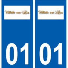 01 Villette-sur-Ain logo ville autocollant plaque sticker