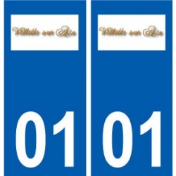 01 Villette-sur-Ain logo ville autocollant plaque sticker