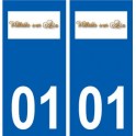 01 Villette-sur-Ain logo ville autocollant plaque sticker