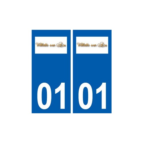 01 Villette-sur-Ain logo ville autocollant plaque sticker
