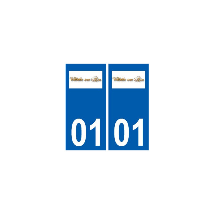 01 Villette-sur-Ain logo ville autocollant plaque sticker