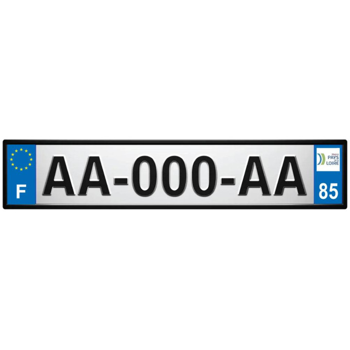 Lot de 4 autocollants bleu 85 VENDEE Pays de la Loire - F Europe nouvelles régions immatriculation auto sticker