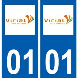 01 Viriat logo ville autocollant plaque sticker