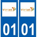 01 Viriat logo ville autocollant plaque sticker