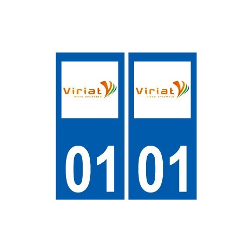 01 Viriat logo ville autocollant plaque sticker