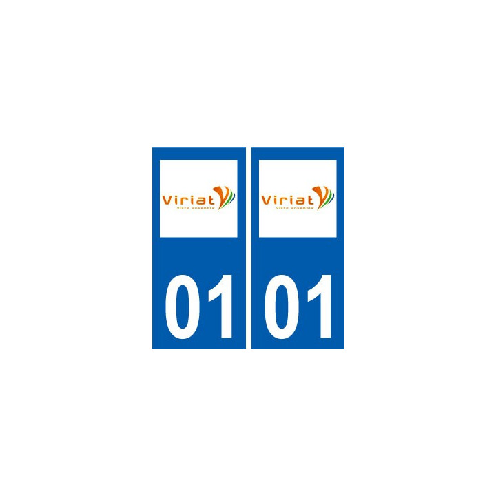 01 Viriat logo ville autocollant plaque sticker