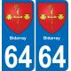 64 Bidarray wappen aufkleber typenschild aufkleber stadt