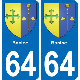 64 Bonloc wappen aufkleber typenschild aufkleber stadt