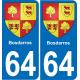 64 Bosdarros wappen aufkleber typenschild aufkleber stadt