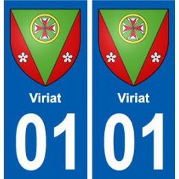 01 Viriat  ville autocollant plaque sticker