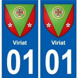 01 Viriat  ville autocollant plaque sticker