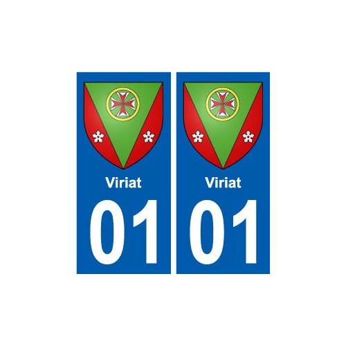 01 Viriat  ville autocollant plaque sticker