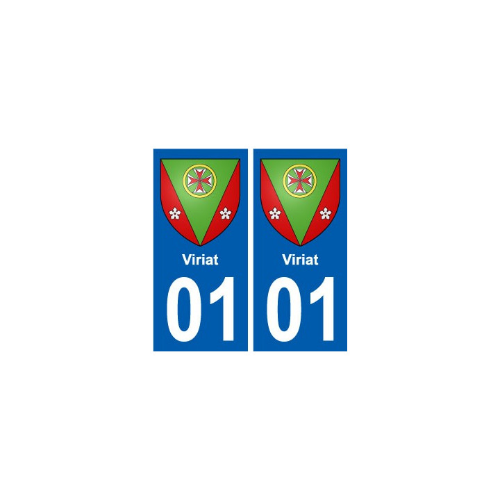 01 Viriat  ville autocollant plaque sticker