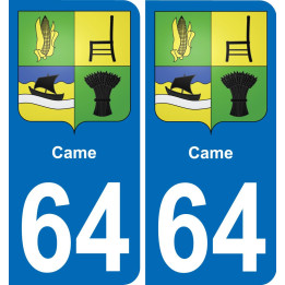 64 Came coat of arms sticker plate stickers city