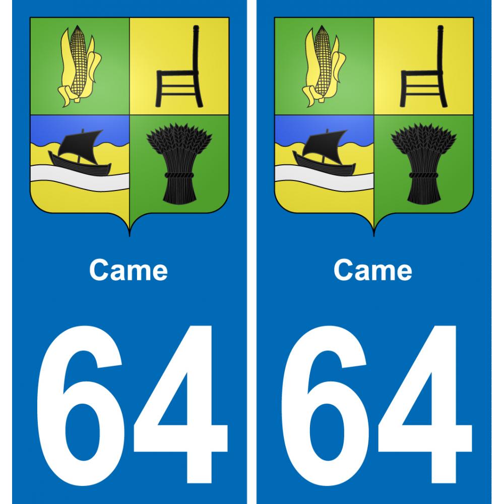 64 Came coat of arms sticker plate stickers city